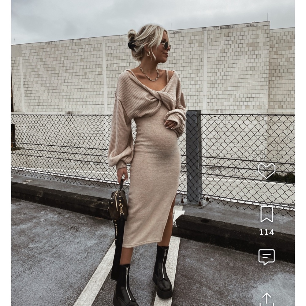 NWT Storets 2-Piece Beige Knit Dress